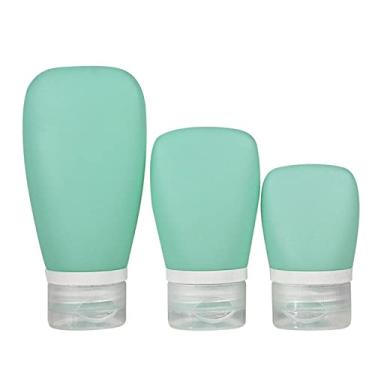Imagem de Conjunto de garrafas de silicone de 3 peças de leite de limpeza loção cosmética garrafa de armazenamento kit portátil de viagem em casa para viagens de engarrafamento