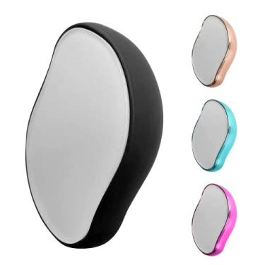 Imagem de Apagador de cristal, mini removedor de cabelo de cristal indolor mágico, barbeador lavável amigável à pele, depilação de cabelo para homens, depilação de cabelo de biquíni de braço para mulheres presentes (Preto)