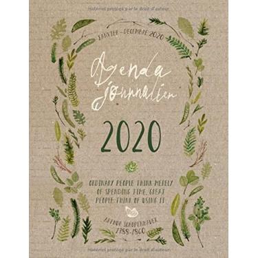 Imagem de Agenda Journalier 2020: Grand Semainier et Calendrier Janvier à Decembre - To Do List + 45 Pages Dot Grid Pointillé - Journalier Organisateur A4 - Pratique Planificateur Journal Carnet Floral