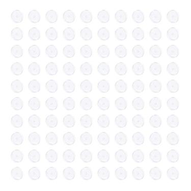 Imagem de 5 mm 100 pçs disco de piercing transparente para piercing de colisão, brincos de silicone de pressão para almofadas de cura queloides kit piercing de umbigo, 5MM, gel de sílica, Sem pedras preciosas