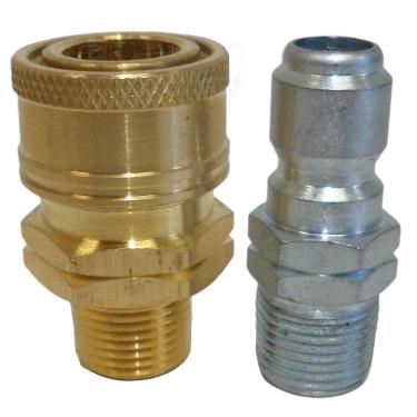 Imagem de Ultimate Washer UW11-PW427B Conjunto de adaptadores de lavadora de pressão de conexão rápida de 3/8 polegadas, classificação de pressão máxima de 5000 PSI