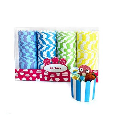 Imagem de Copos descartáveis para assar cupcakes de qualidade da Bertacy para bolos e cupcakes Muffin Fit Home Party (100 peças)