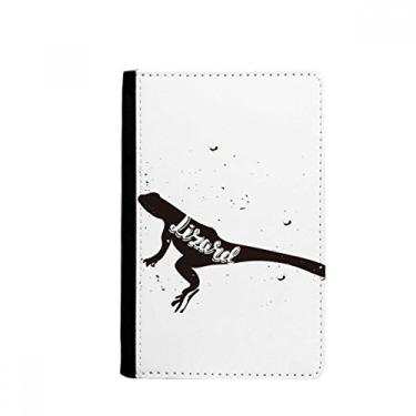 Imagem de Lagarto preto e branco animal porta-passaporte Notecase Burse capa carteira porta-cartão, Multicolor