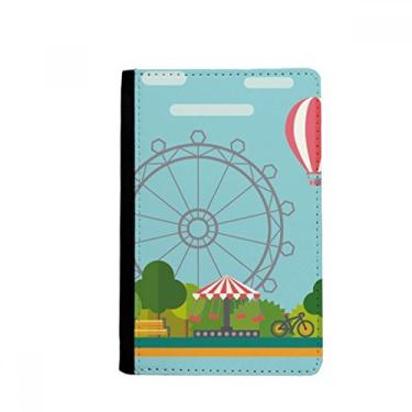 Imagem de Balão de roda gigante para parque de diversões porta-passaporte Notecase Burse capa carteira porta-cartão, Multicolor
