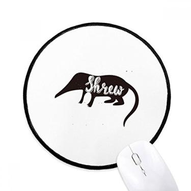 Imagem de Tapete de rato animal preto e branco para mesa de escritório tapete redondo para computador
