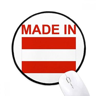Imagem de DIYthinker Feito na Áustria Country Love Mouse Pad Desktop Office Tapete redondo para computador