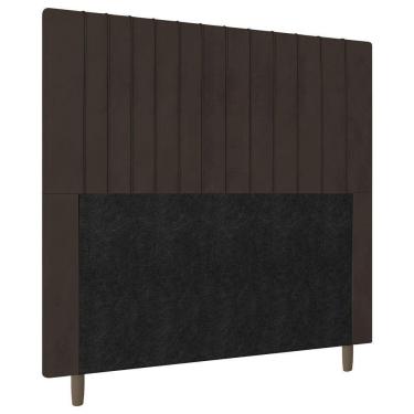 Imagem de Cabeceira Cama Box Casal Nala 140cm Suede Marrom - Abmaza