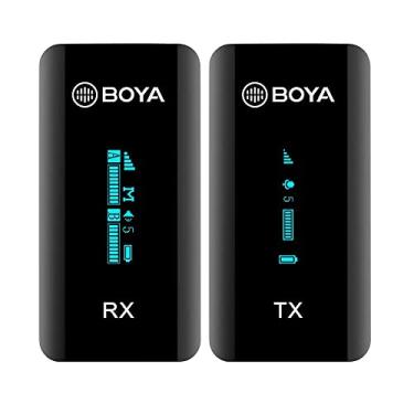Imagem de B.oya By-xm6-k1 Sistema Microfone Lapela Sem Fio Canal Duplo 2.4Ghz Visor Oled Fácil de Ler Compatível com Smartphones Câmeras Dslrs, Mirrorless Gravadores de Áudio/No Brasil