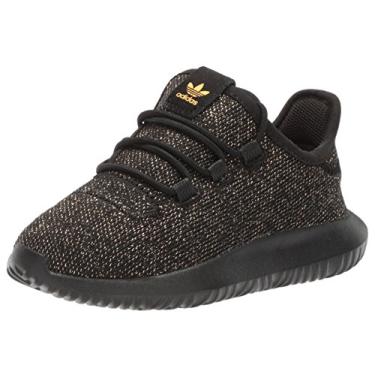 Imagem de adidas Originals Tênis de corrida unissex infantil Tubular Shadow, Núcleo preto/núcleo preto, 2 Little Kid