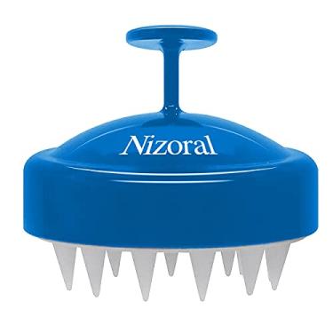 Imagem de Nizoral Escova de xampu de cabelo com cabeça de escova massageadora de couro cabeludo de silicone macio, para todos os tipos de cabelo, limpa profundamente o couro cabeludo e remove