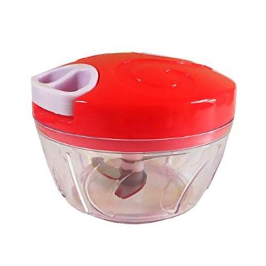 Imagem de Mini Processador De Alimentos Manual Triturador Alho Legumes