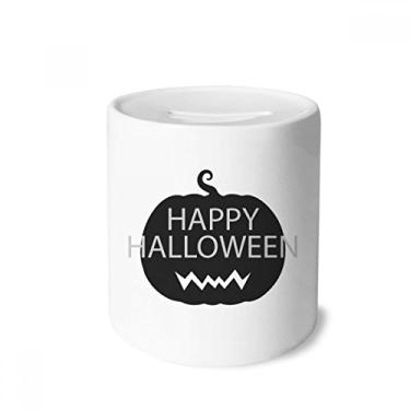 Imagem de DIYthinker Caixa de Dinheiro de Abóbora de Horror Preto de Dia das Bruxas Caixa de Cerâmica Porta-Moedas Presente