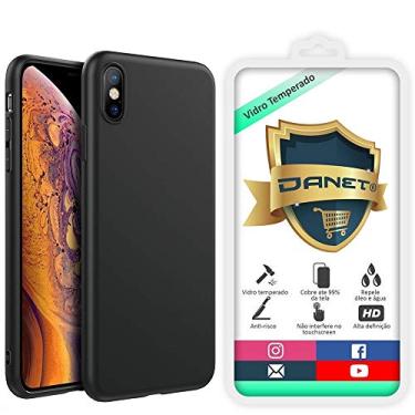 Imagem de Kit Capa Tpu Fosca E Pel�cula Para iPhone Xr Tela 6.1" Capinha Ultra Fina Slim Material Fosco e Pel�cula De Vidro Temperado Prote��o Anti Impacto