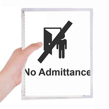 Imagem de Caderno Sem Admittance Warning Symbol Caderno Folhas Soltas Diário Recarregável Papelaria