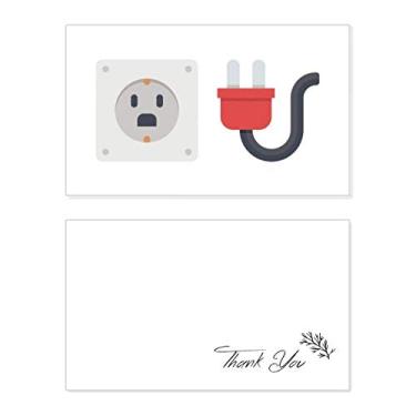 Imagem de Tomada de plugue padrão de diagrama de circuito, cartão de agradecimento, papel de aniversário, agradecimento de casamento