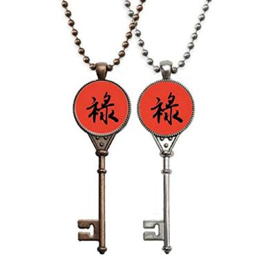 Imagem de OFFbb-USA Colar com pingente de chave industriosa palavra palavra palavra "Red Hardworking" decoração para casais
