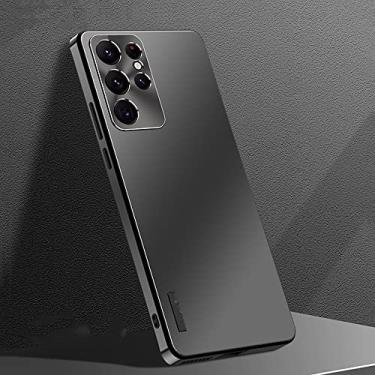 Imagem de Capa de telefone fosca para Samsung S23 S22 S21 Ultra Plus proteção de lente de metal à prova de choque capa traseira rígida, preta, para Samsung S23Ultra