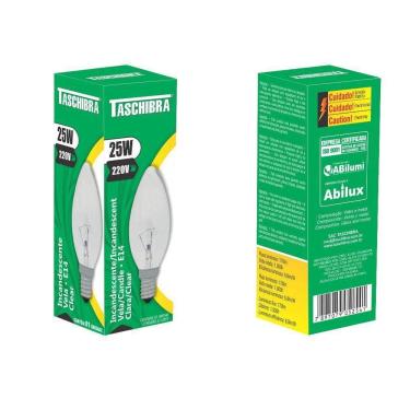 Imagem de Lâmpada Incandescente Taschibra Vela Clara 25w E14 220v