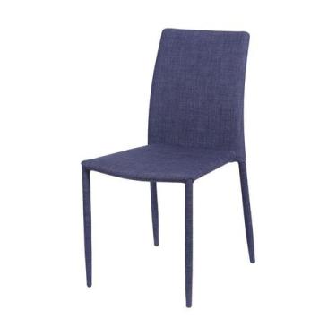Imagem de Cadeira Sala De Jantar Aço Jeans Azul - Or Design