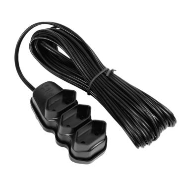 Imagem de Extensão Elétrica 3 Tomadas PL 2X0,75 10M Preta