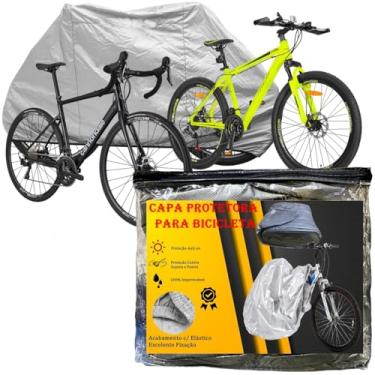 Imagem de INNOVATIONS TECH.E-COMMERCE Capa de Bicicleta Protetora Forrada 100% Impermeável Anti-UV Não Risca Texturizada em Polietileno Preto