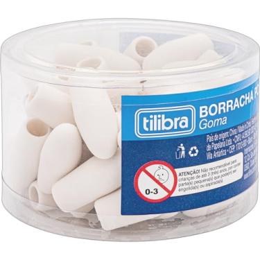 Imagem de Tilibra - Borracha Ponteira Branca, Caixa com 50 unidades