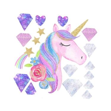 Imagem de TOYANDONA Adesivo De Parede Em Pvc Unicórnio Adesivo De Parede De Desenho Animado Decoração Removível Decoração Doméstica