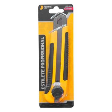 Imagem de Estilete Pro Doméstico Industrial Lâmina 25mm Emborrachada Ergonômico Fertak