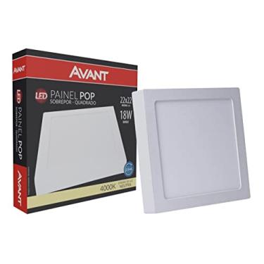 Imagem de AVANT 768100875 Painel Led , Pop, Sobrepor Quadrado 22, Ne4000 K, 18 W, Bivolt Nh1260, Luz Neutra