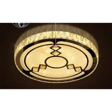 Imagem de Plafon Redondo de Cristal Led com Controle Remoto 50cm