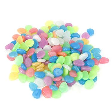 Imagem de Brilham Nas Rochas Escuras, 200 Unidades De Pedras Luminosas Premium Que Brilham No Escuro Pedras De Seixos De Jardim, Pedras Fluorescentes Coloridas Para Aquário De Jardim, Pedras Decorativas Para Pa