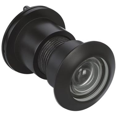 Imagem de TOGU TG2814YG-SN latão UL listado lente de vidro HD 220-graus visor de porta olho com capa de privacidade resistente para 1-3/8" a 2-1/6" portas, acabamento de níquel acetinado