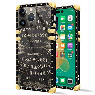 Imagem de DAIZAG Capa compatível com iPhone 14 Plus, B Witchy Ouija Board Case Luxury Elegant Women Girls Metal Decoração Canto Clássico Retro Soft TPU Capa para iPhone 14 Plus