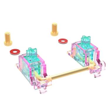 Imagem de DUROCK Estabilizador V3, estabilizadores de parafuso com fios 2u 6.25u 7u, estabilizadores de teclado de montagem PCB para teclados mecânicos (V3 Pink Teal 100% Kit)
