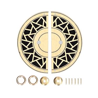 Imagem de Puxador de Armário Antigo Chinês de Latão, Maçaneta para Porta de Guarda-roupa, Janela, Xadrez Circular, Maçaneta para Armário de Cozinha