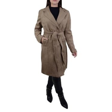 Imagem de Casaco Feminino Safira Longo Marrom Kaki - SF8890-Feminino