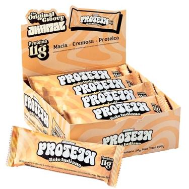 Imagem de JHAMAL Barra de Proteína Vegan Bolo Indiano - Cremosa, Saudável, Rica em Proteínas - Vegana, Sem Glúten, Sem Adição de Açúcar, Sem OGM - Caixa com 12 un, 600g