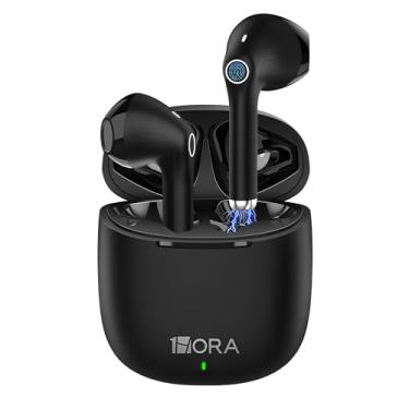 Imagem de Fone de Ouvido Bluetooth 5.3 1Hora, Fone de Ouvido Sem Fio Preto, Design Intra-Auricular Controle de Toque Ampla Compatibilidade