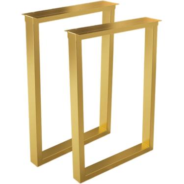 Imagem de Conjunto de 2 pernas de mesa de metal para serviços pesados, pernas de tubos industriais, pernas de mesa de aço de metal, móveis DIY, pernas de móveis para jantar e bancada de mesa de centro