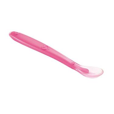 Imagem de Colher 100% Silicone Funny Meal Menina 1 Pc Multikids Baby - BB066, Multikids Baby, Rosa