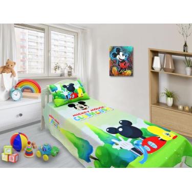 Imagem de Jogo De Lençol Cobre Leito E Fronha Solteiro Mickey 1 ls-mcy1 - Fantas