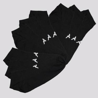 Imagem de Kit Meia Kappa 9 Pares Sapatilha Preta, Único