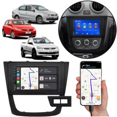 Imagem de Kit Multimídia Carplay Gol Saveiro G5 7 Pol MP5 + Moldura Botão 2 Furo