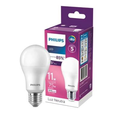 Imagem de Lampada Led Bulbo 11W 1018Lm 180 Bivolt E27 Philips, 127/220V, BRANCO-