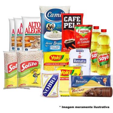 Imagem de Cesta Básica de Alimentos 16 Itens Produtos de Qualidade - Nacional