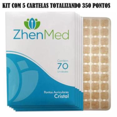 Imagem de Kit Ponto Auriculoterapia Cristal Auricular C/ Micropore 350 Un - Gold