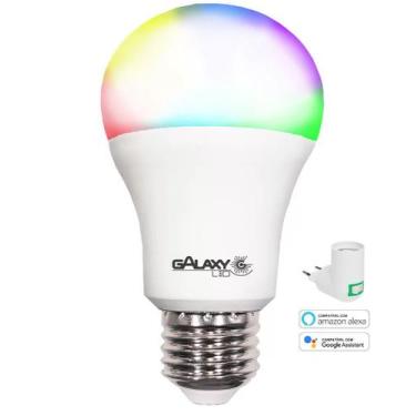 Imagem de Kit Lâmpada Inteligente Smart LED E27 9w RGB Wifi C/ Tomada - Galaxy L