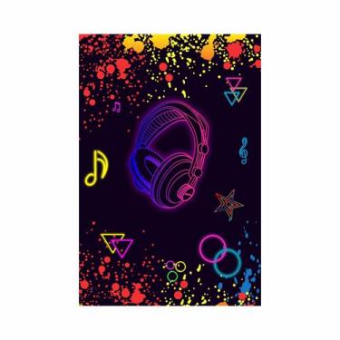 Imagem de Painel Festa Vertical em Tecido Casadinho Neon Musical - Fabrika de Fe