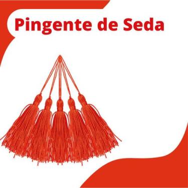 Imagem de Pingente De Seda Tassel - Vermelho Cereja - Com 100 Unidades - Nybc
