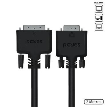Imagem de Cabo DVI-I 24+5 para VGA 15 Pinos Macho 2 Metros - PDVM15-2 - PCYES